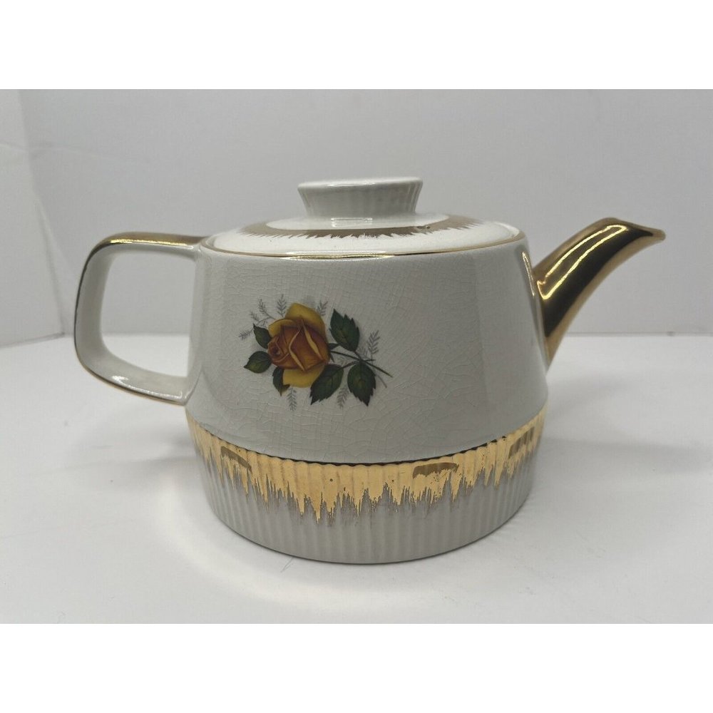 Vintage Gibson teapot  strathsford England Floral Pattern Tea Coffee Hand Paint